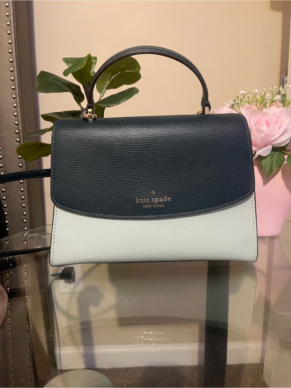 kate spade Navy and Light Blue Two-Tone Top-Handle Satchel